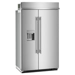 KitchenAid 48" 29.0 Cu. Ft. PrintShield Stainless Steel Built-In Side-by-Side Refrigerator - KBSD748SPS