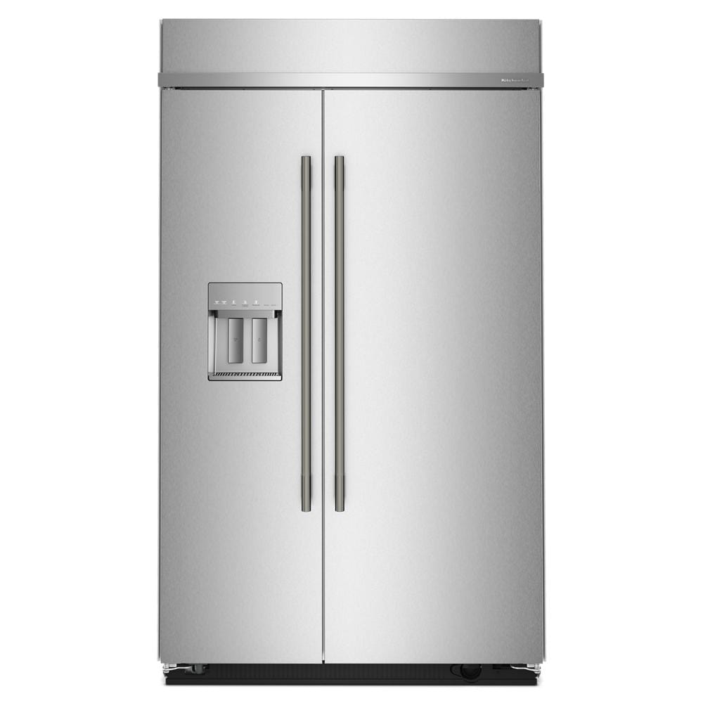 KitchenAid 48" 29.0 Cu. Ft. PrintShield Stainless Steel Built-In Side-by-Side Refrigerator - KBSD748SPS