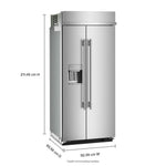 KitchenAid 36" 21.0 Cu. Ft. PrintShield Stainless Steel Built-In Side-by-Side Refrigerator - KBSD736SPS