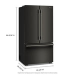 KitchenAid 36" 24.8 Cu. Ft. Black Ore Counter-Depth French Door Refrigerator with Internal Water Dispenser – KRFC336SBE