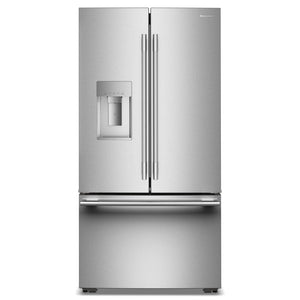KitchenAid Réfrigérateur 23,9 pi³ de 36po avec porte à 2 battants à profondeur de comptoir avec distributeur d’eau externe acier inoxydable PrintShield™ – KRFC736SPS
