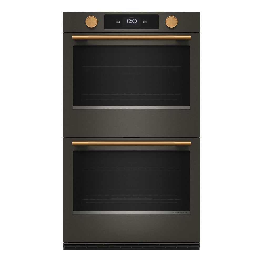 KitchenAid Black Ore 30" Smart Electric Double Wall Oven with Intelligent Cooking Camera (10 Cu. Ft.) - KOED930SBE
