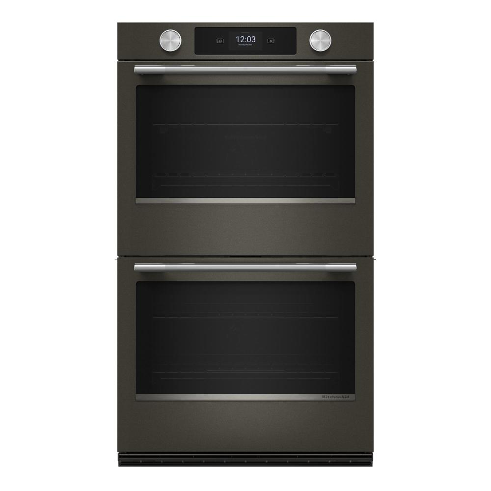 KitchenAid Black Ore 30" Smart Electric Double Wall Oven with Intelligent Cooking Camera (10 Cu. Ft.) - KOED930SBE