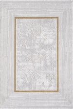 L2 Decor Lazer Area Rug 8' x 11' with Underpad - Light Grey