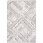 L2 Decor Lazer Area Rug 7' x 10' with Underpad - Cream