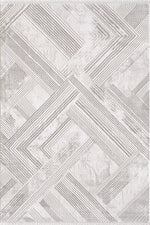 L2 Decor Lazer Area Rug 5' x 8' with Underpad - Cream