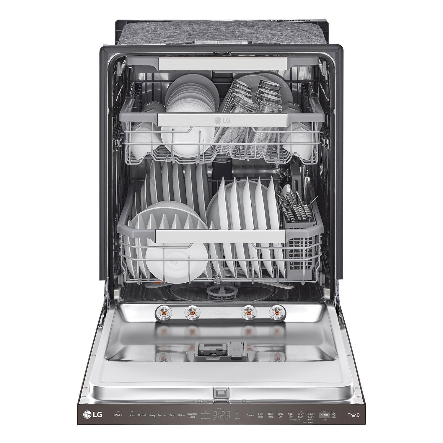 LG Black Stainless Steel Smart Dishwasher with QuadWash™ Pro, TrueSteam® and Dynamic Dry™- LDPS6762D