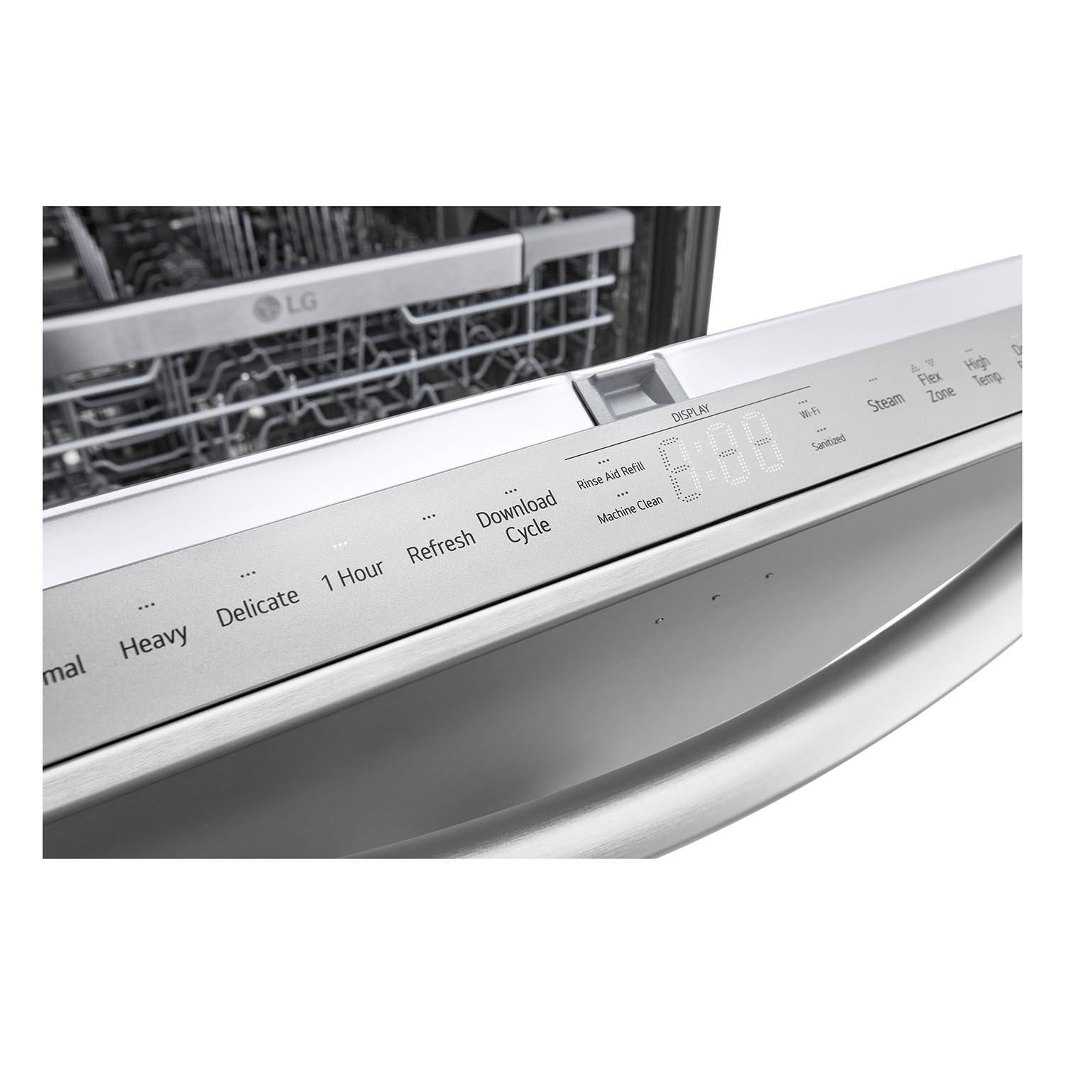 LG Stainless Steel Smart Dishwasher with 1-Hour Wash & Dry, QuadWash™ Pro, TrueSteam® and Dynamic Heat Dry™ - LDTH7972S