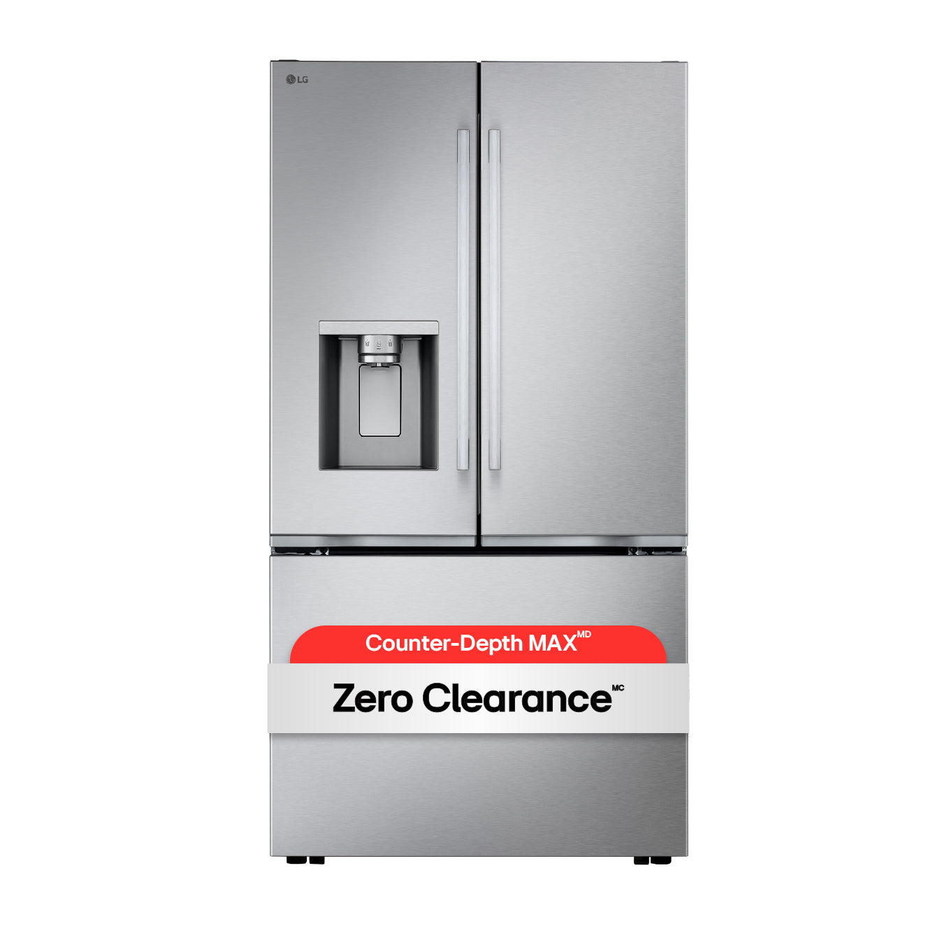 LG Réfrigérateur 24 pi³ de 35,75 po avec porte à 2 battants profondeur de comptoir MAX avec Zero ClearanceMC acier inoxydable résistant aux taches - LF24Z6530S--