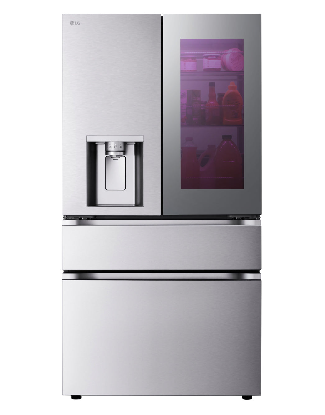 LG 36" 28.6 Cu. Ft. Smudge-Resistant Stainless Steel French Door Refrigerator with InstaView, MyColour Window, and Craft Ice - LF29S9775S