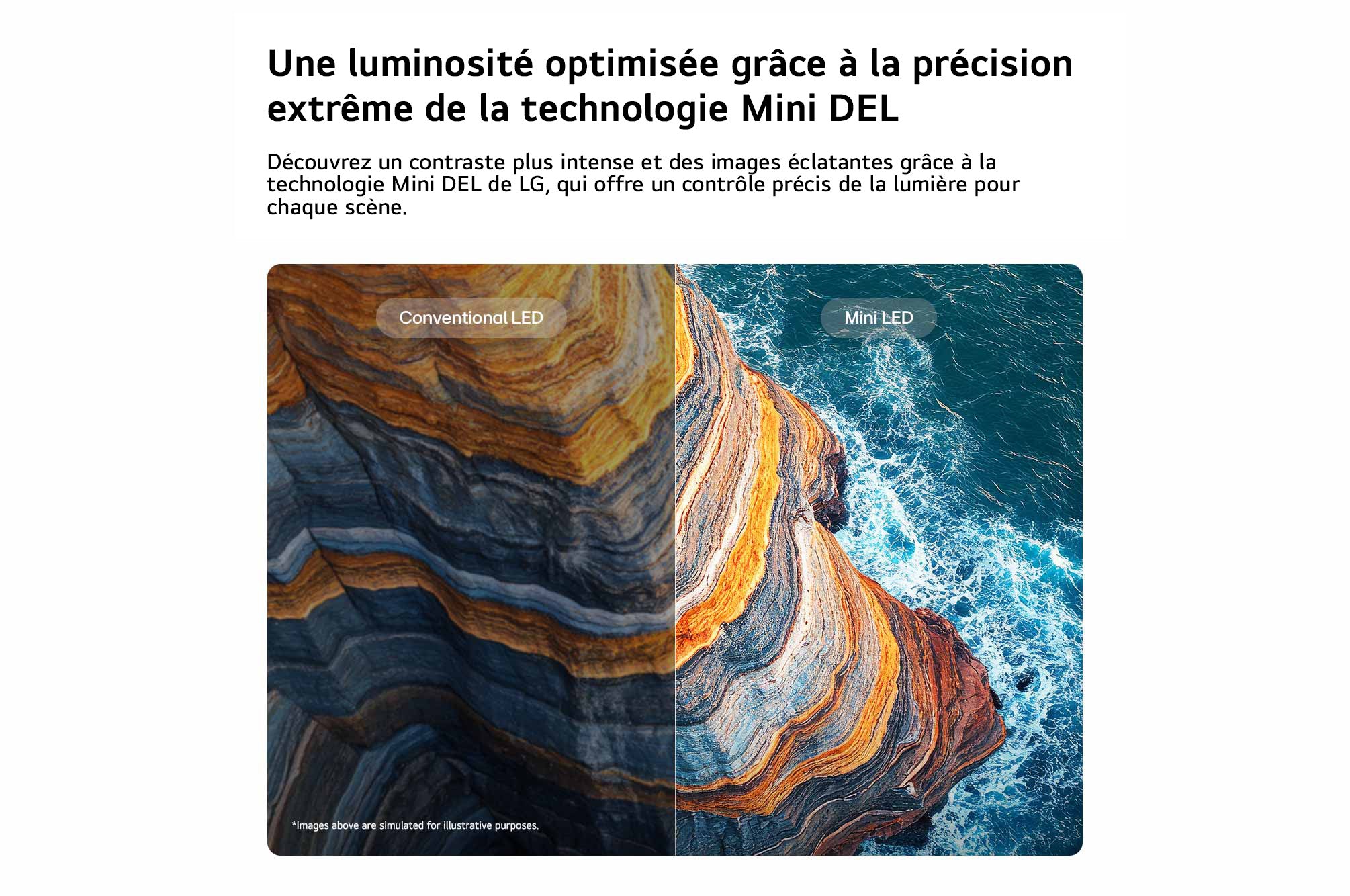 LG Téléviseur intelligent 100po QNED MiniDEL evo IA UHD 4K avec webOS – 100QNED84B--