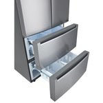 LG 33" 19 Cu. Ft. Smudge Resistant Stainless Steel Counter-Depth 4-Door French Door Refrigerator - LRMNC1803S