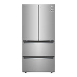 LG 33" 19 Cu. Ft. Smudge Resistant Stainless Steel Counter-Depth 4-Door French Door Refrigerator - LRMNC1803S