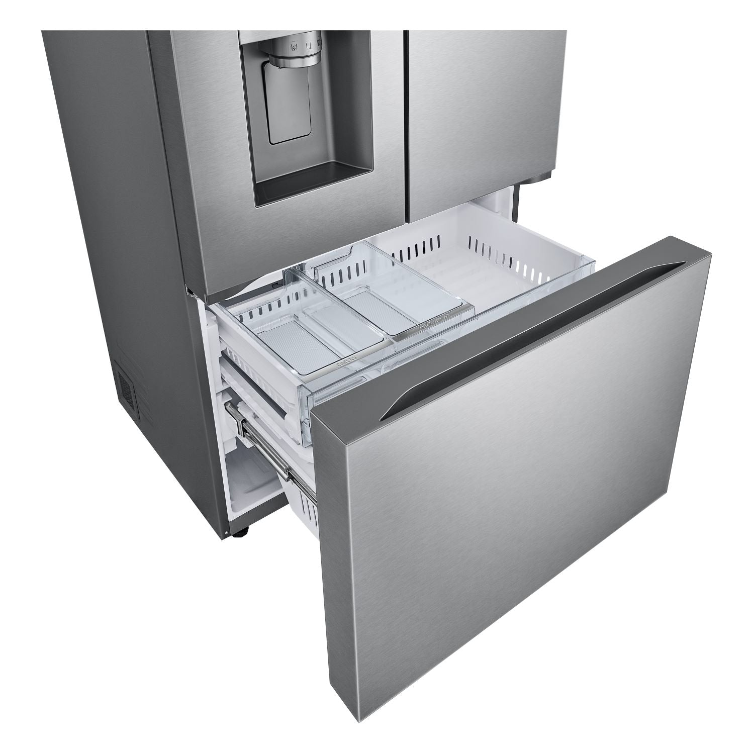 LG 35.75" 31 Cu. Ft. Stainless Steel  3-Door French Door Refrigerator with Four Types of Ice - LRYXS3106S