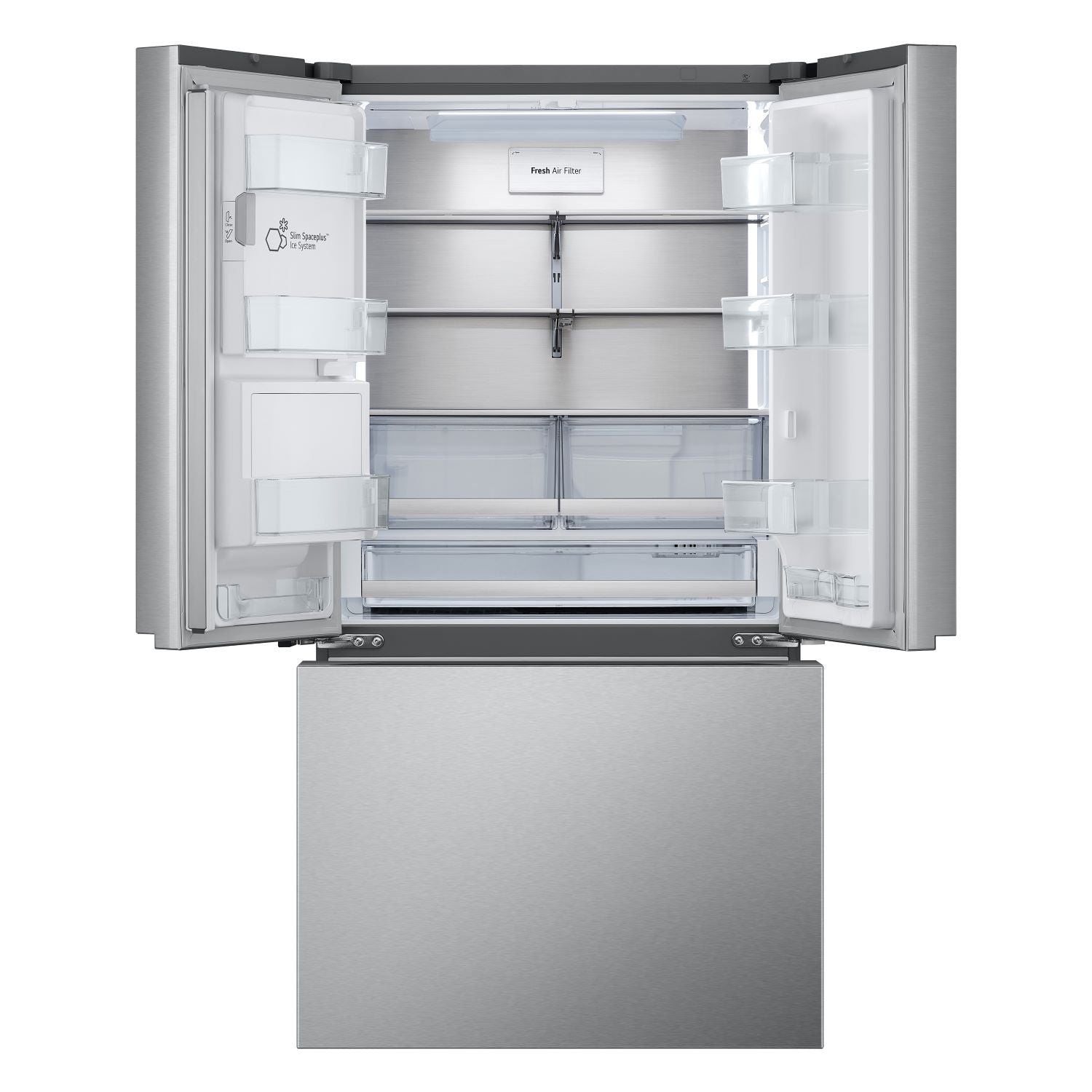 LG 35.75" 31 Cu. Ft. Stainless Steel  3-Door French Door Refrigerator with Four Types of Ice - LRYXS3106S