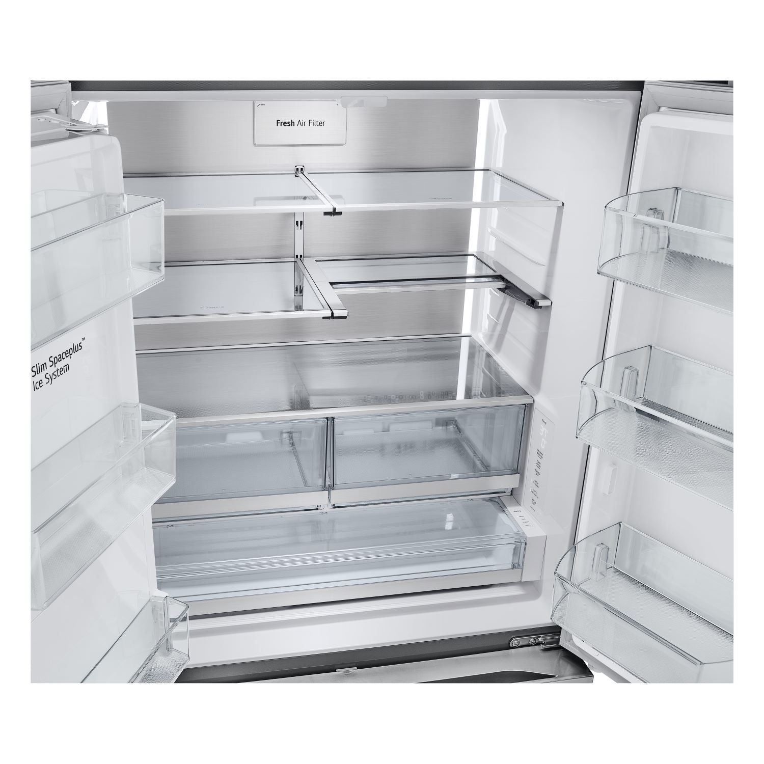 LG 35.75" 31 Cu. Ft. Stainless Steel  3-Door French Door Refrigerator with Four Types of Ice - LRYXS3106S