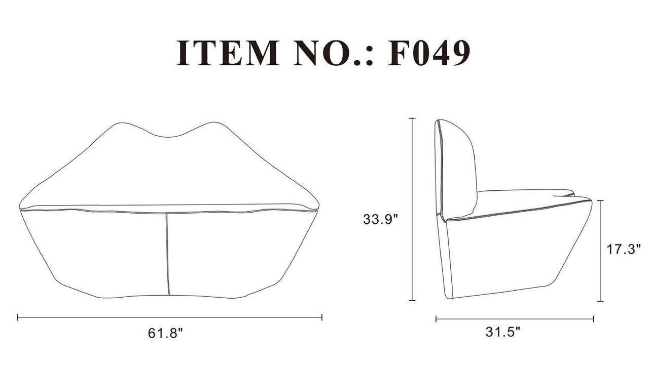 Kaspi Loveseat - Red