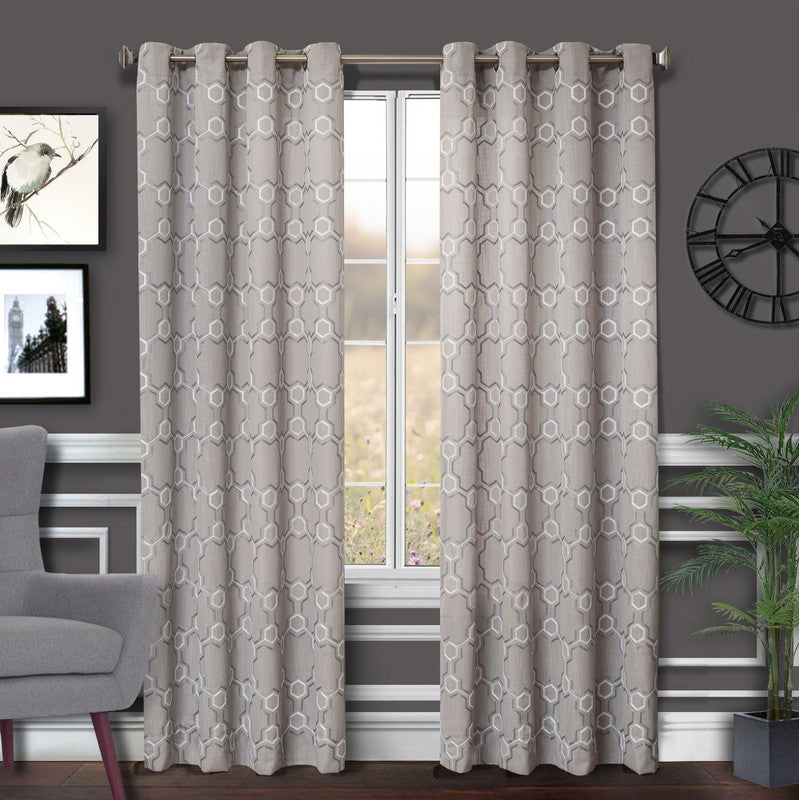 Napier Blackout Drapery Panel (108 x 54) - Grey White
