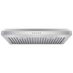 VICTORY Stainless Steel 36-Inch 600 CFM Under Cabinet Range Hood - Luna-M-36