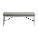 Modern Rustic Bench - Weathered White