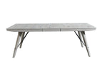 Modern Rustic Extendable Dining Table - Weathered White