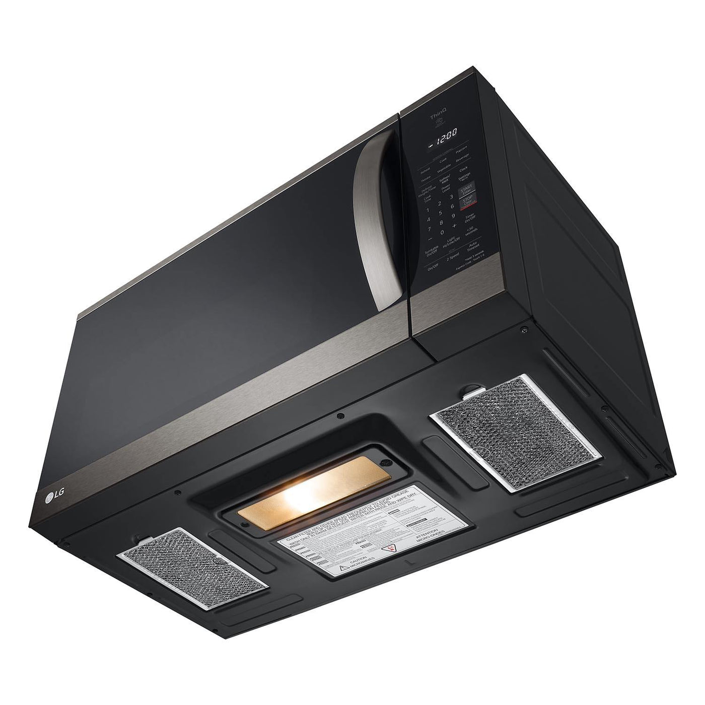LG Black Stainless Steel Over-the-Range Smart Microwave 1.8 Cu.- MVEM1825D