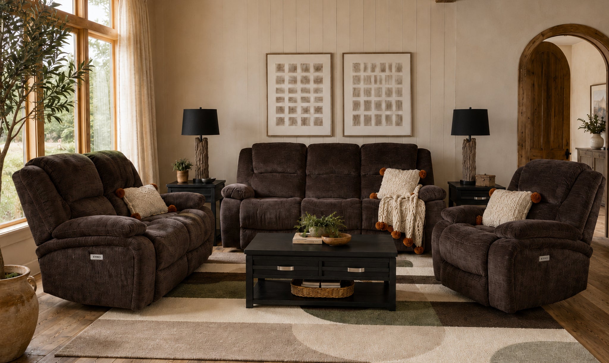 Maxwell Power Reclining Loveseat - Brown