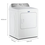 Maytag White Steam Electric Dryer (7.0 Cu. Ft.) with Pet Pro Option - YMED5605RW