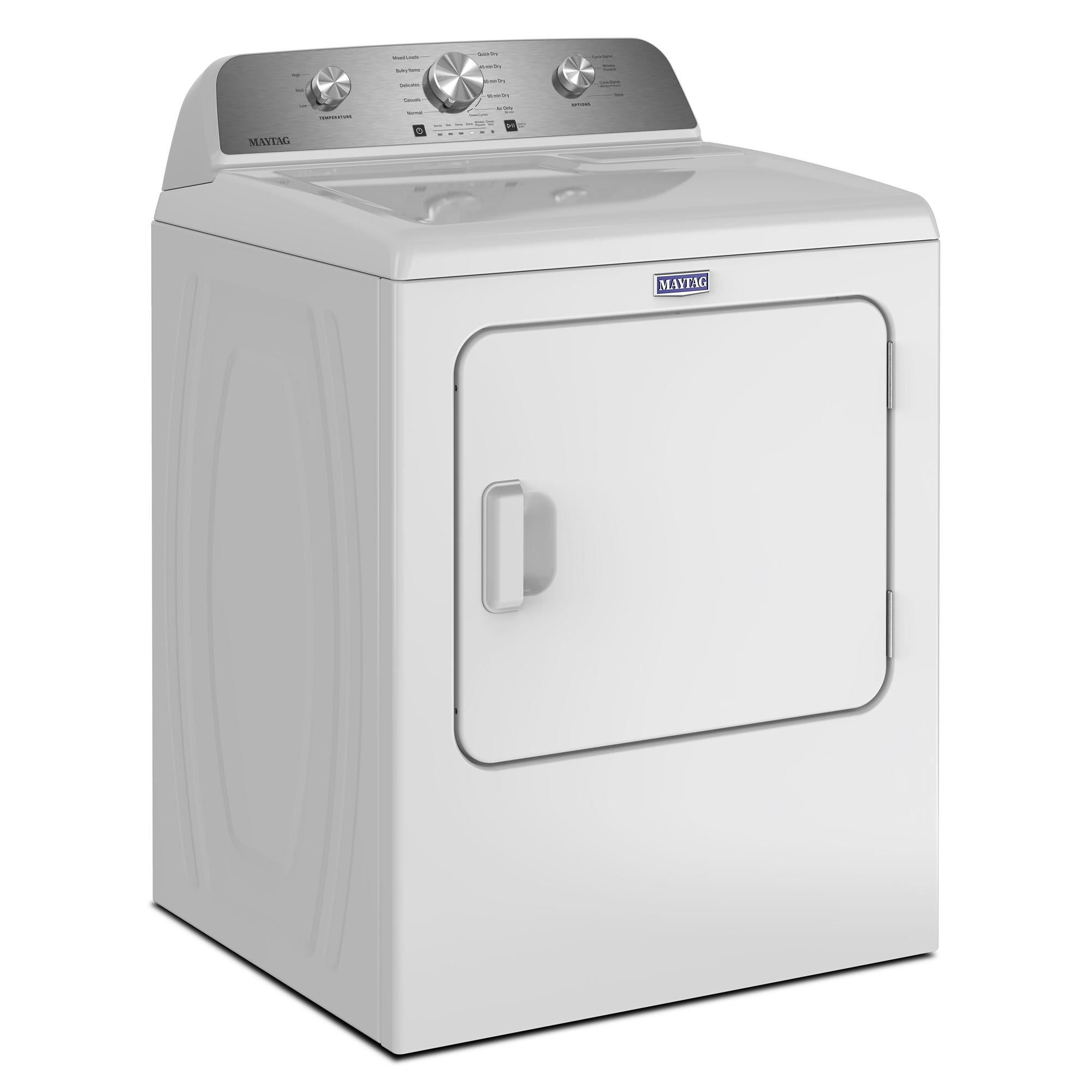 Maytag White Electric Dryer (7.0 Cu. Ft.) with Wrinkle Prevent Option - YMED4205SW