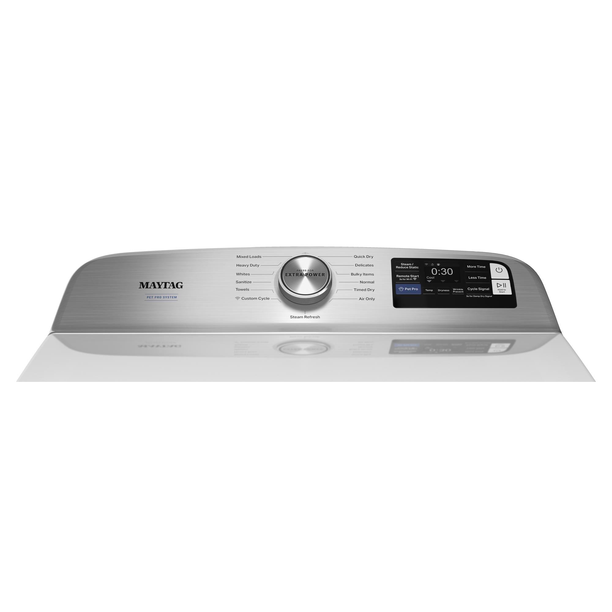Maytag White Smart Electric Dryer (7.4 Cu. Ft.) with Pet Pro System - YMED7205RW