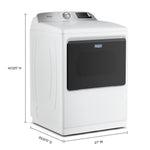 Maytag White Smart Electric Dryer (7.4 Cu. Ft.) with Pet Pro System - YMED7205RW