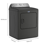 Maytag Volcano Black Steam Gas Dryer (7.0 Cu. Ft.) with Extra Power and Pet Pro Option - MGD5605RU