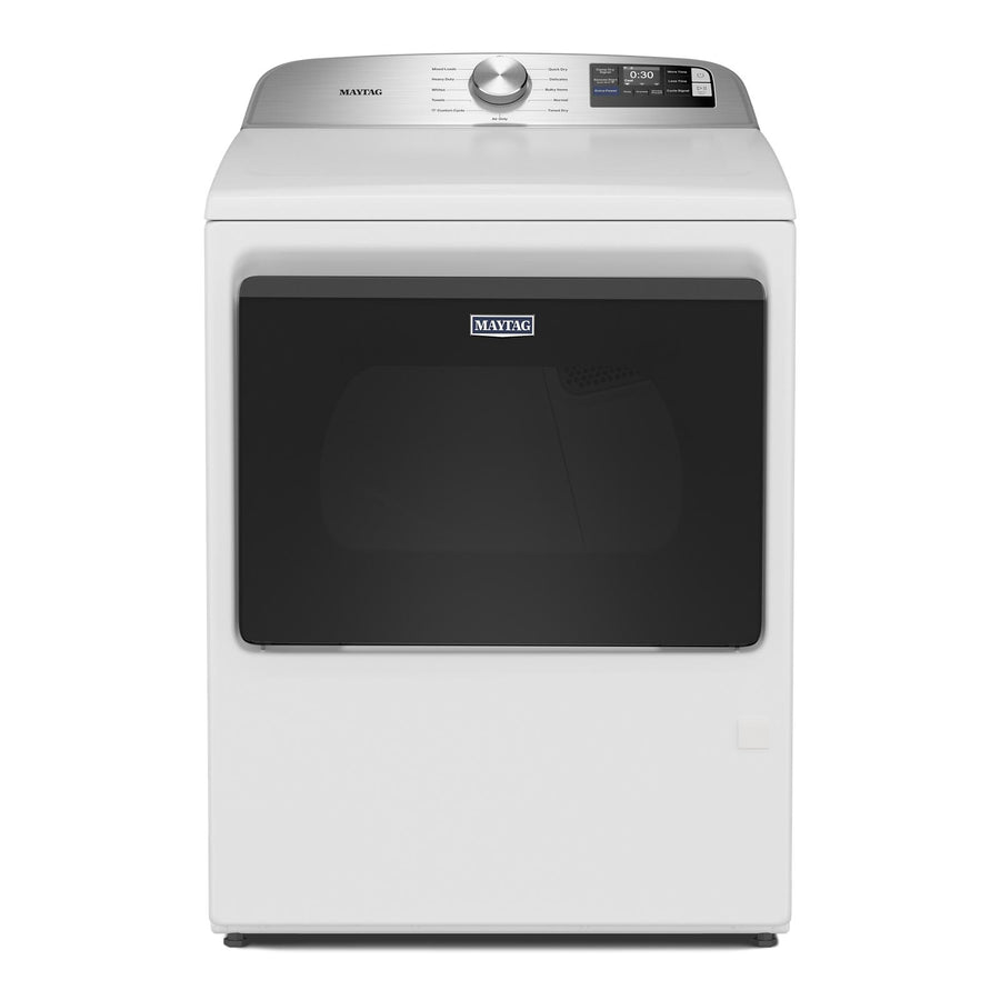 Maytag White Smart Electric Dryer (7.4 Cu. Ft.) with Extra Power Option - YMED6205RW