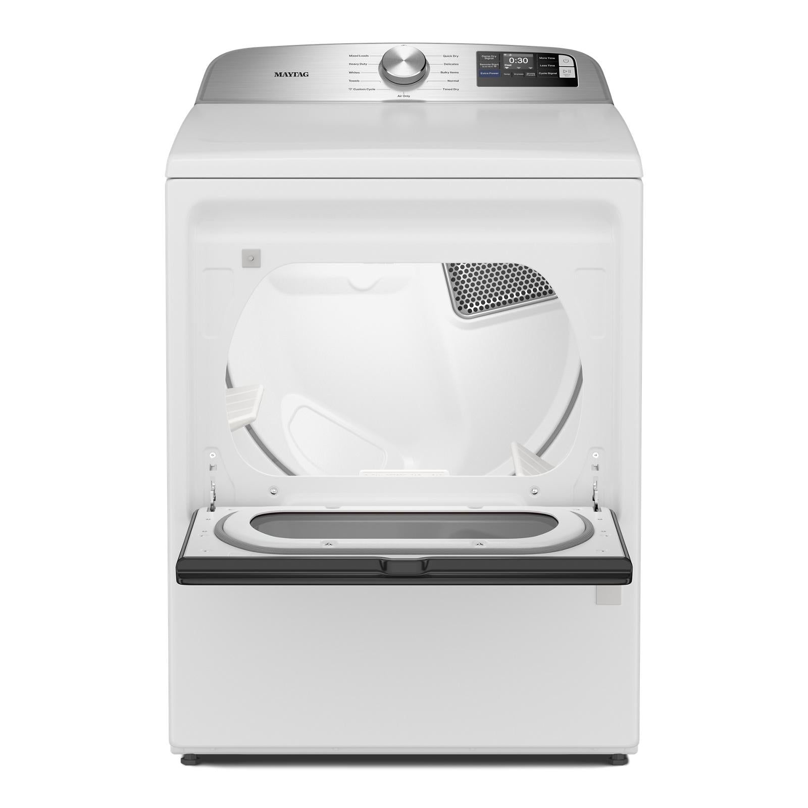 Maytag White Smart Electric Dryer (7.4 Cu. Ft.) with Extra Power Option - YMED6205RW