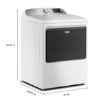 Maytag White Smart Electric Dryer (7.4 Cu. Ft.) with Extra Power Option - YMED6205RW