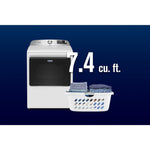 Maytag White Smart Electric Dryer (7.4 Cu. Ft.) with Extra Power Option - YMED6205RW