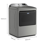 Maytag Radiant Silver Smart Electric Dryer (7.4 Cu. Ft.) with Extra Power - YMED6205RR