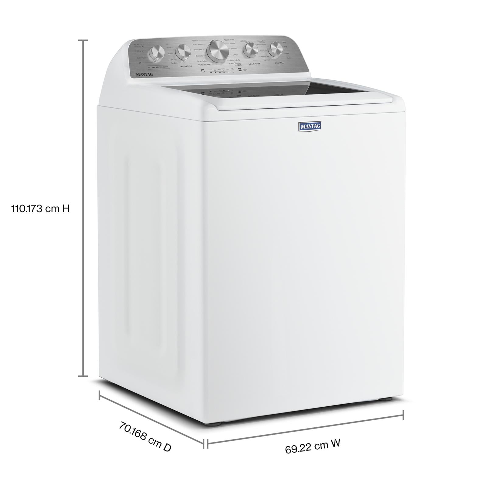Maytag White Top Load Washer (5.5 Cu. Ft. IEC) - MTW5600RW