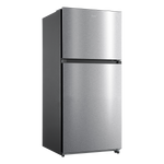 Angled view showing the stainless steel doors and contrasting dark side panel