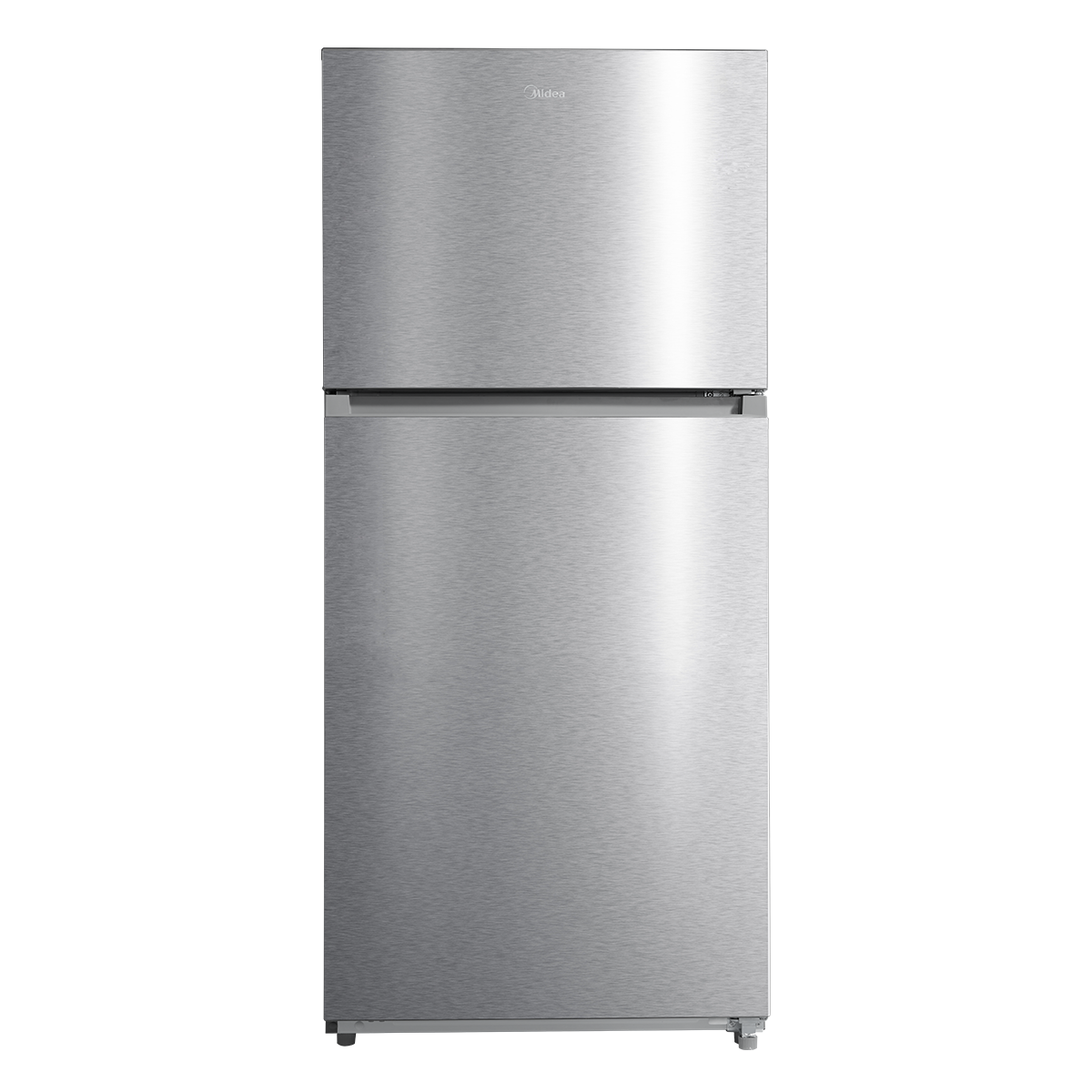Midea MRT18D3BST stainless steel top mount refrigerator with recessed handles