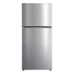 Midea MRT18D3BST stainless steel top mount refrigerator with recessed handles