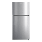 Midea MRT18D3BST stainless steel top mount refrigerator with recessed handles