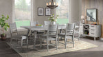 Modern Rustic Extendable Dining Table - Weathered White