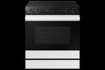 Samsung BESPOKE White Glass 30" True Convection Slide In Range with Oven Camera (6.3cu.ft.) - NSE6DB870012AC