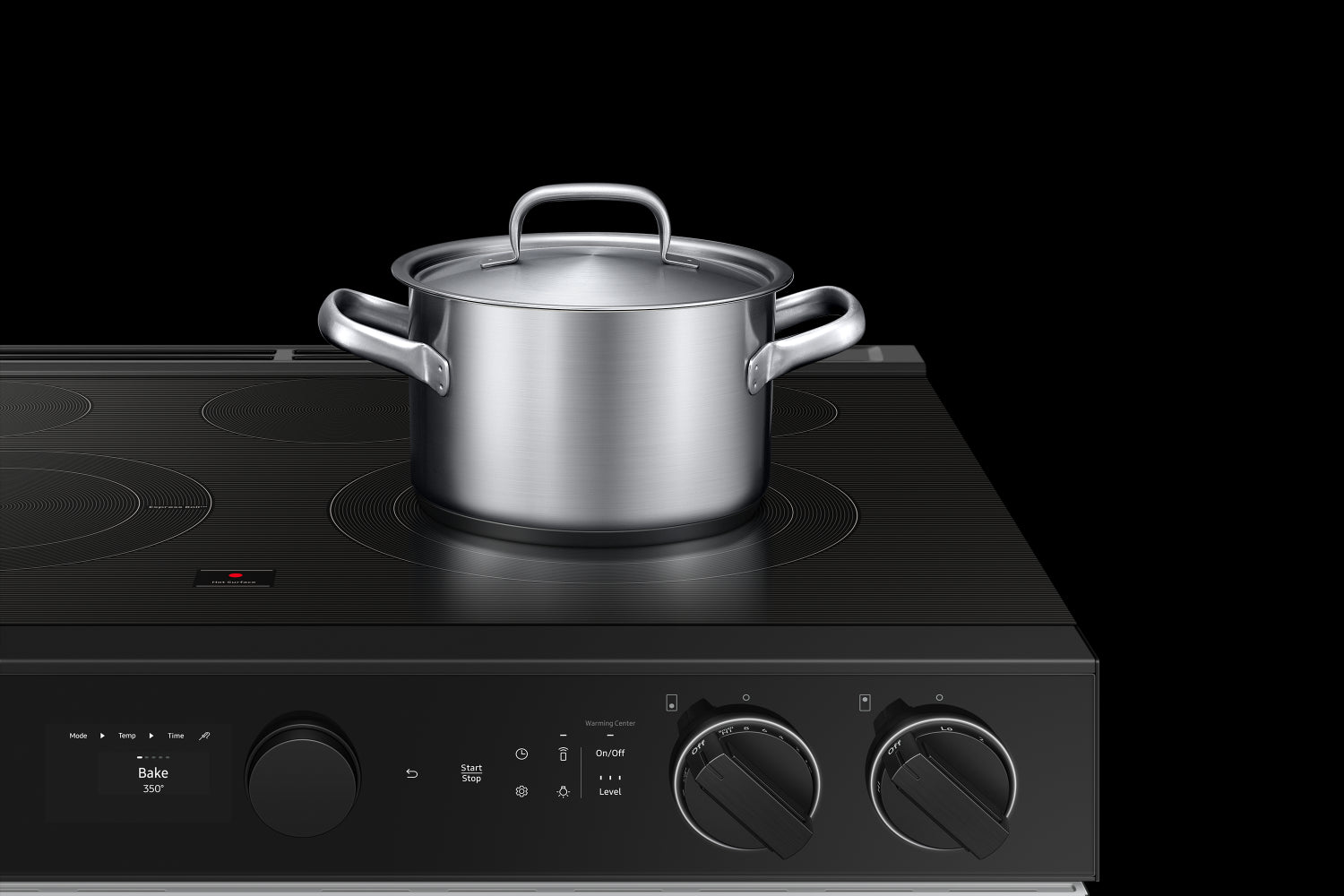 Samsung BESPOKE White Glass 30" True Convection Slide In Range with Oven Camera (6.3cu.ft.) - NSE6DB870012AC