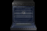 Samsung BESPOKE Matte Black Steel 30" True Convection Slide In Range with Air Sous Vide & Air Fry (6.3cu.ft.) - NSE6DG8500MTAC