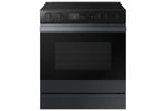 Samsung BESPOKE Matte Black Steel 30" True Convection Slide In Range with Air Sous Vide & Air Fry (6.3cu.ft.) - NSE6DG8500MTAC
