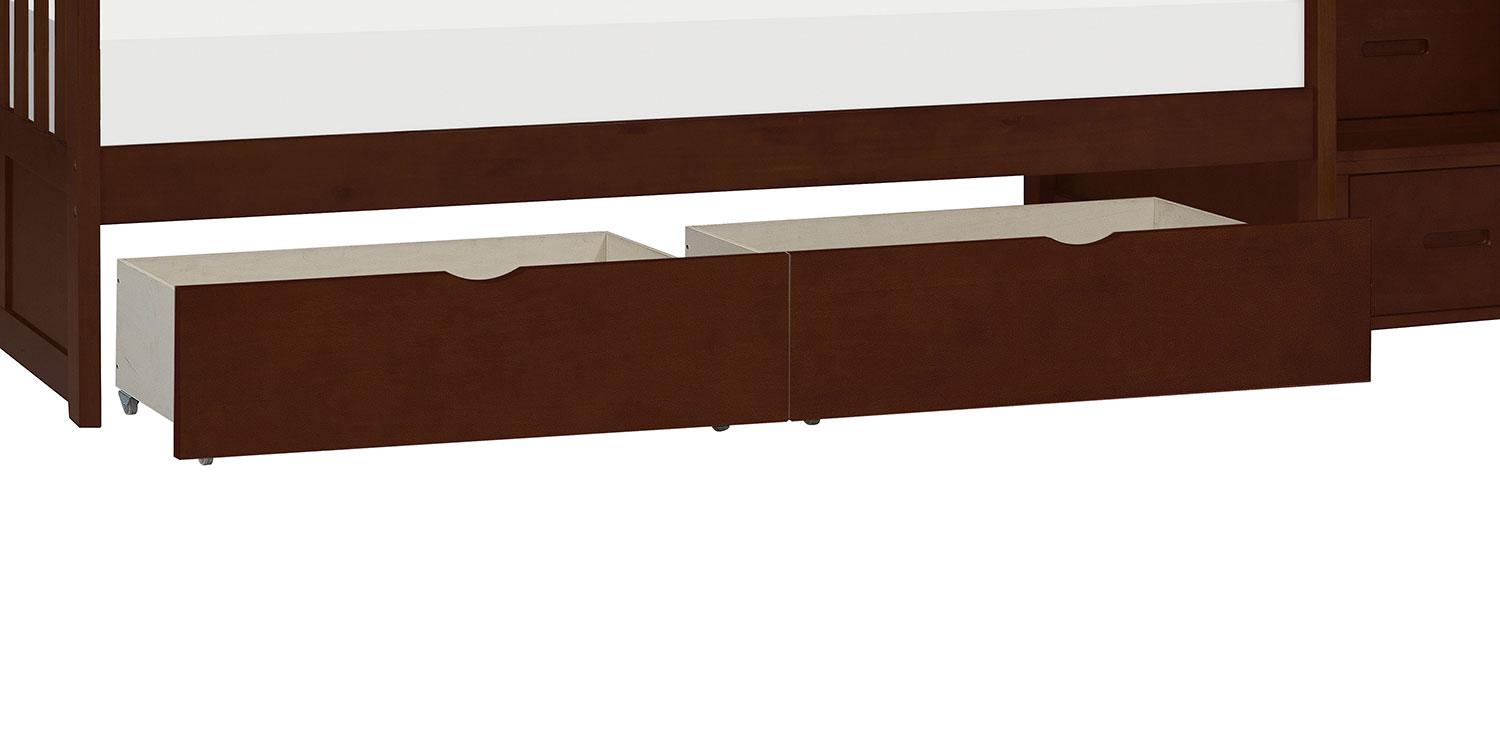 Noelle Bunk Bed Pair of Storage Drawers - Dark Cherry