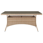 Nueces 63" Outdoor Dining Table - Nature Tan Weave