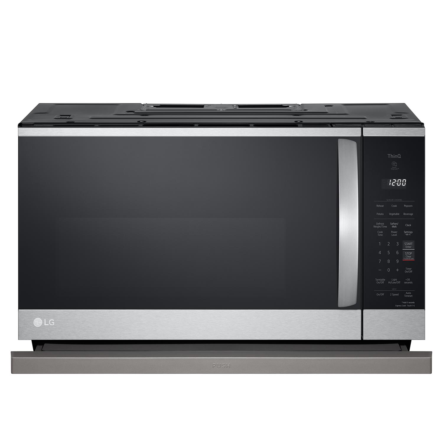 LG Smudge Resistant Stainless Steel Smart Wi-Fi Enabled Over-the-Range Microwave with ExtendaVent® 2.0 & EasyClean® (2.1 cu. ft.) - MVEL2125F